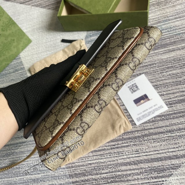 Gucci新款包包 古馳原廠牛皮G花面料三合一小挎包 Gucci經典之王系列鎖扣鏈條包 658226  ydg3294